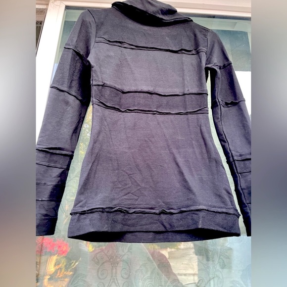 NEW! Nomads Hempwear Sweater-Dark Charcoal- wood buttons-accented seams-Tunic - Picture 5 of 9